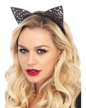 Serre-tête chat élégant femme