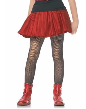 Zwarte visnet panty voor meisjes