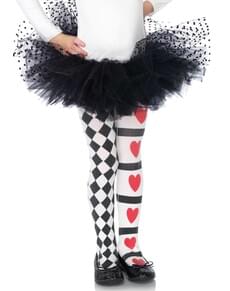 Collants de arlequim de copas para menina