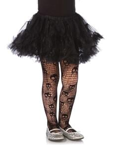 Screaming skeletons tights for girls