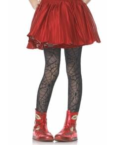 Collants de teia de aranha para menina