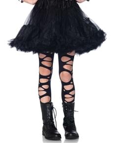 Collants rotos pretos para menina