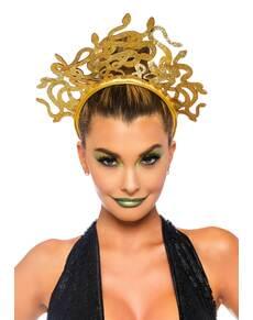 Bandolete de medusa dourada para mulher