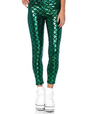 Groene zeemeermin legging voor vrouw