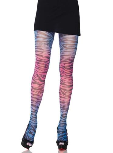 Collants de zebra multicolor para mulher