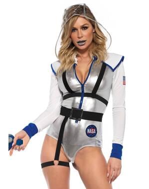 Costume D'astronaute Adulte - Déguisement Cosmonaute Argenté Pour Halloween, Cosplay - Homme Et Femme - Taille Unique à Ajuster