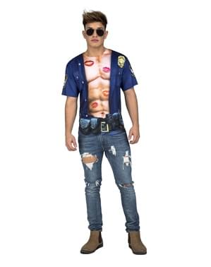 T-shirt policier sexy homme