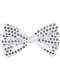Silver New Year's bow tie for adults
