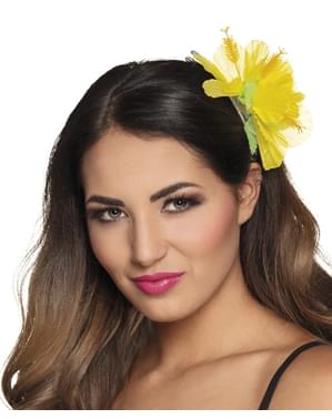 Blomma hawaii gul till håret
