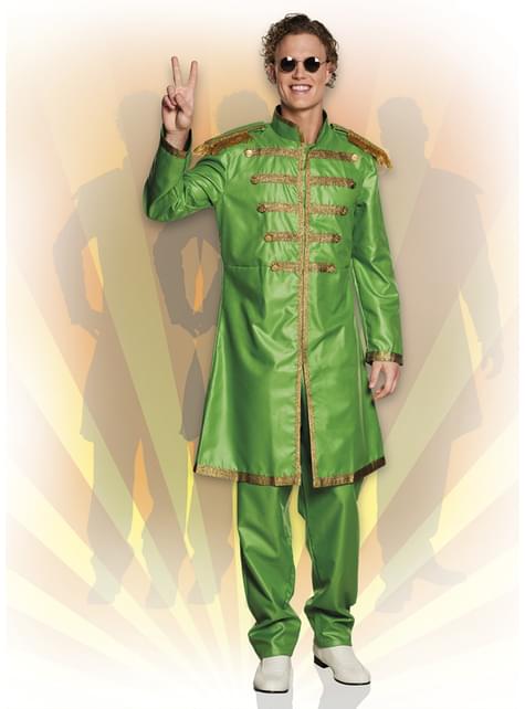 Pánský kostým Liverpoolský zpěvák zelený