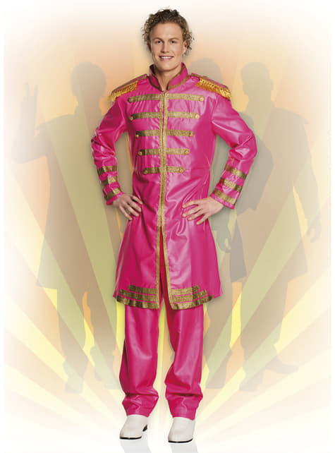 Liverpool Sänger Kostüm rosa für Herren