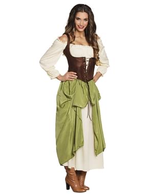 Mittelalterliche Wirtin Kostüm für Damen