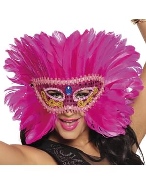 Antifaz de flamenco rosa para adulto