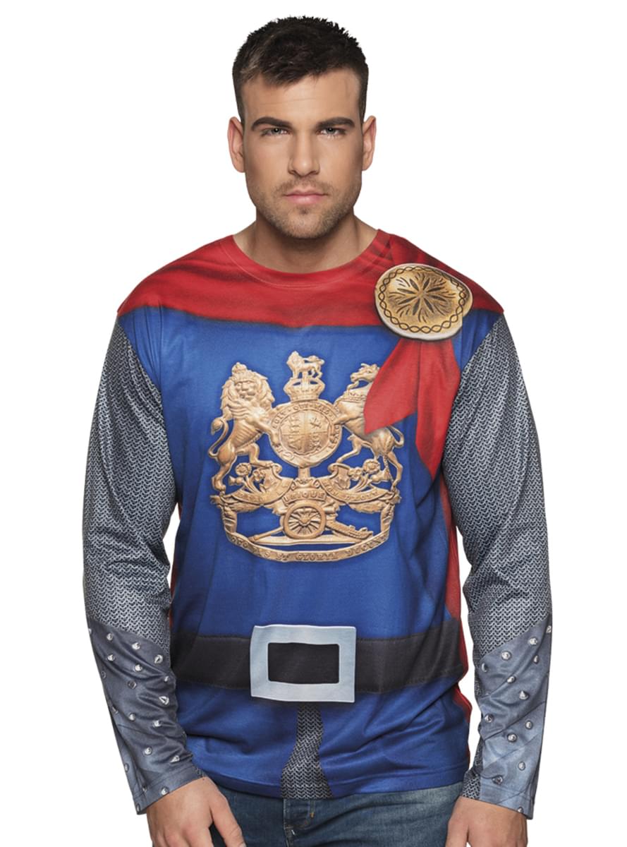 T-shirt de guerreiro medieval para homem