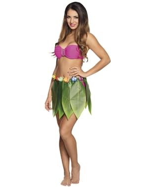 Groene Hawaiiaanse rok voor volwassenen