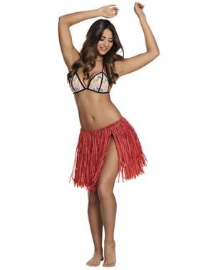 Red Hawaiian skirt untuk orang dewasa