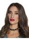 Collier ras-de-cou punk avec clous adulte