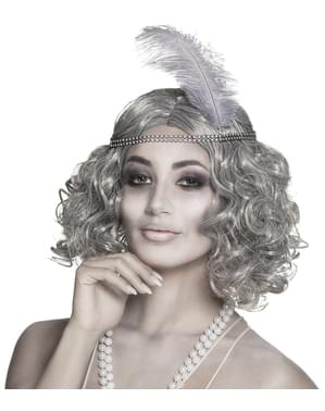 Peruca de fantasma do Charleston para mulher