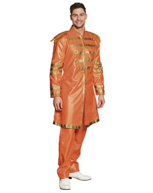 Oranje Liverpoolse zanger kostuum voor mannen