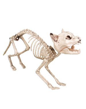Figura decorativa di gatto scheletrico