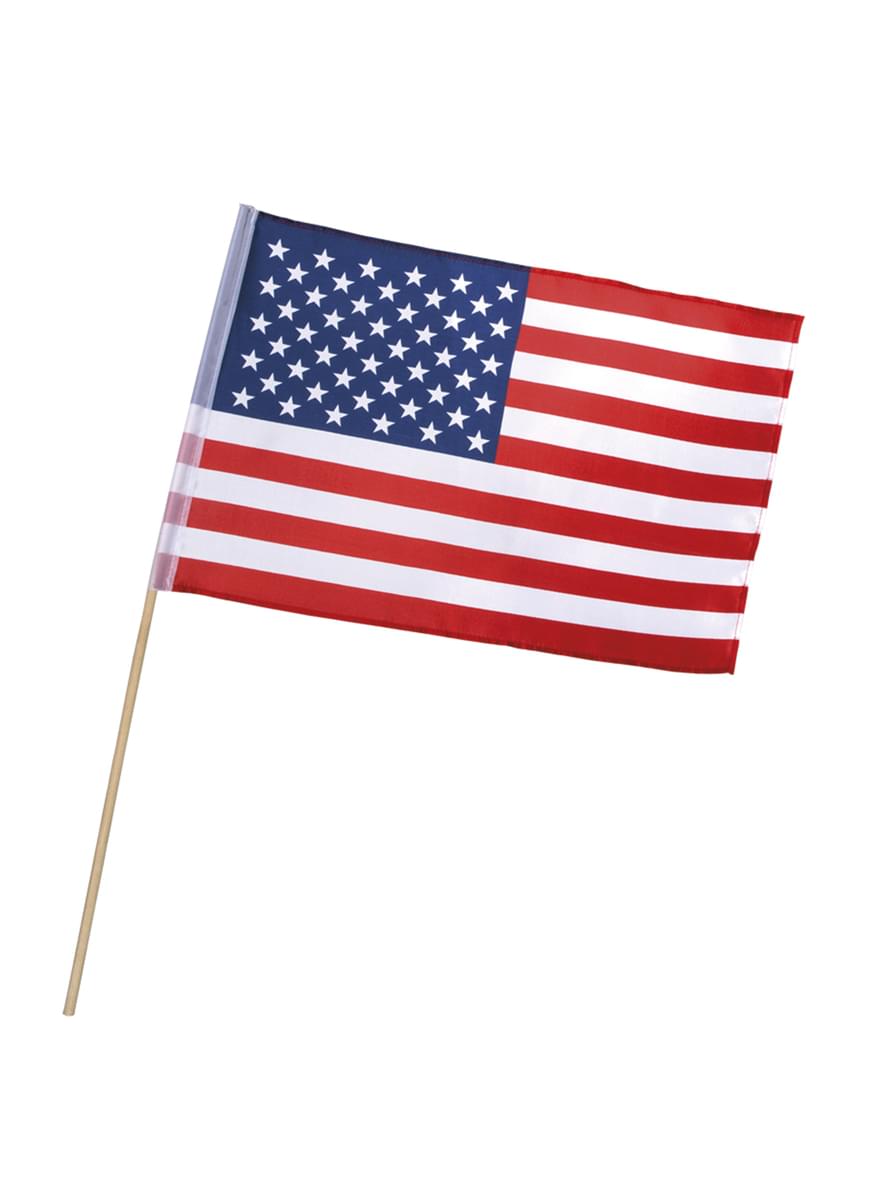 United States flag with stick