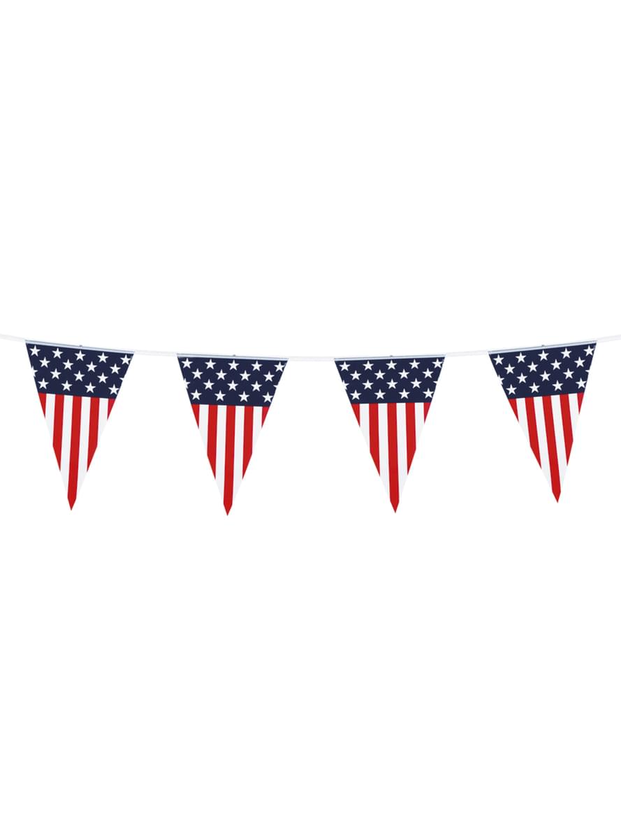 Girlanda z chorągiewkami-flagami USA