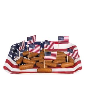 USA Flaggen Esstäbchen Set 24-teilig