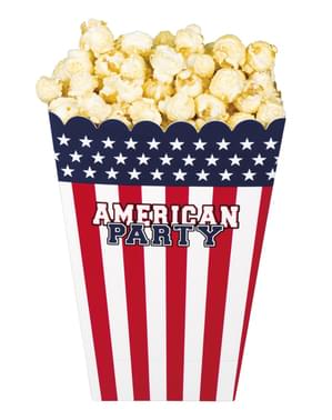 Set 4 kotak popcorn Pesta Amerika