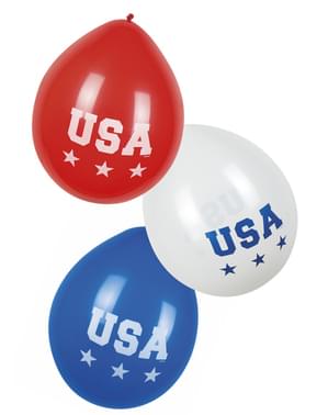 6 USA Balloons - amerikai fél (25 cm)