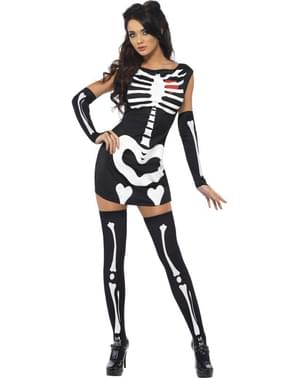 Ateş Deluxe Sexy Skeleton Yetişkin Kostüm