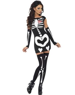Fever Deluxe Sexy Skeleton Adult Costume