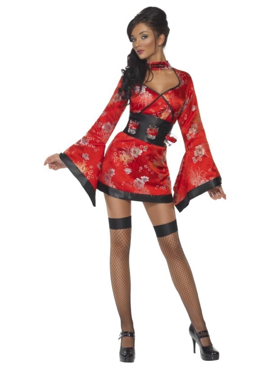 Disfraz de geisha con chupitos Fever