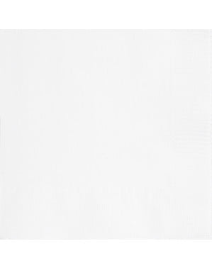 20 tovaglioli grandi bianch (33x33 cm) - Linea Colori Basic