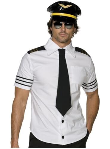 Veste De Pilote Déguisement Homme - Taille 46/48 (3XL), Dorée - Neuf Sans étiquette