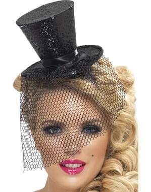 Fever Black Miniature Top Hat