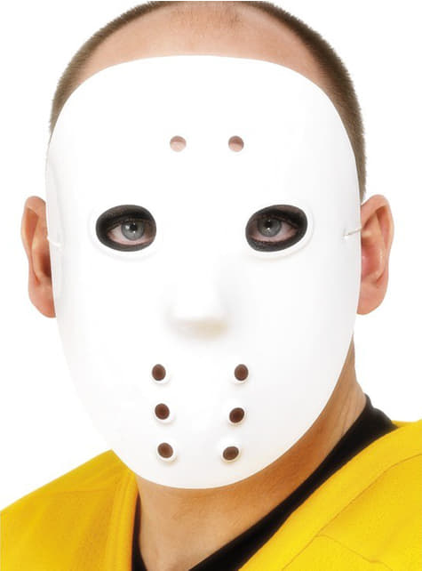 Masque de hockey blanc