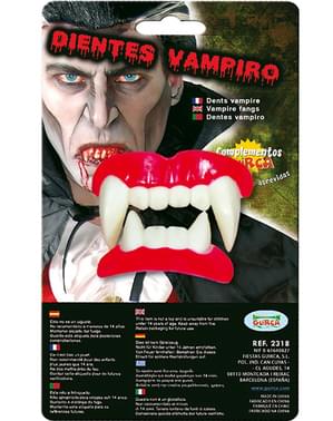 Dentatura completa con zanne da vampiro