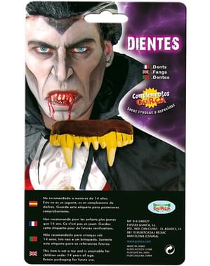 Dentadura dourada de vampiro
