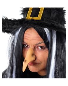 Nariz de bruxa com verruga