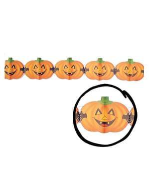 Halloween Pumpkin dengan Fangs Garland