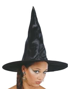 Chapéu de bruxa preto de pano