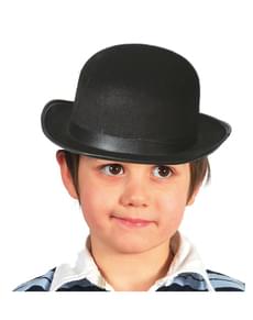 Chapéu-coco preto para menino