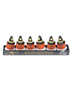 Set of 6 Halloween Pumpkin Candles