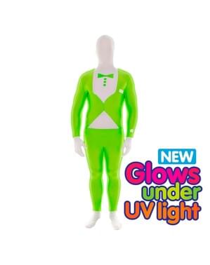 Disfraz de esmoquin verde luminoso Morphsuit