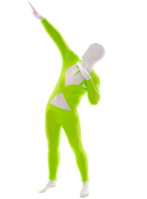 Disfraz de esmoquin verde luminoso Morphsuit