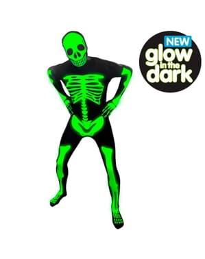 Disfraz de esqueleto brillante Morphsuit