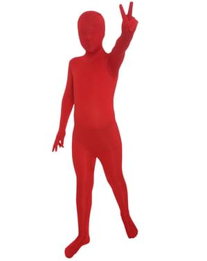 Costume rosso Morphsuit da bambino
