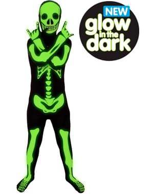 Детски костюм Morphsuit на светещ скелет