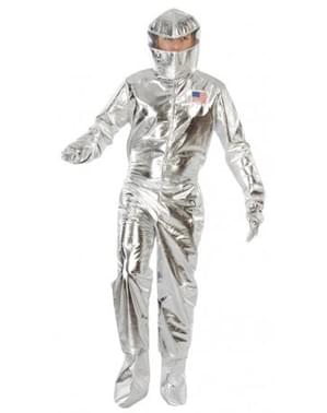 Täiskasvanud Silver Astronauti kostüüm