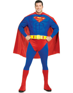 Artı boyutu kaslı Süpermen kostümü